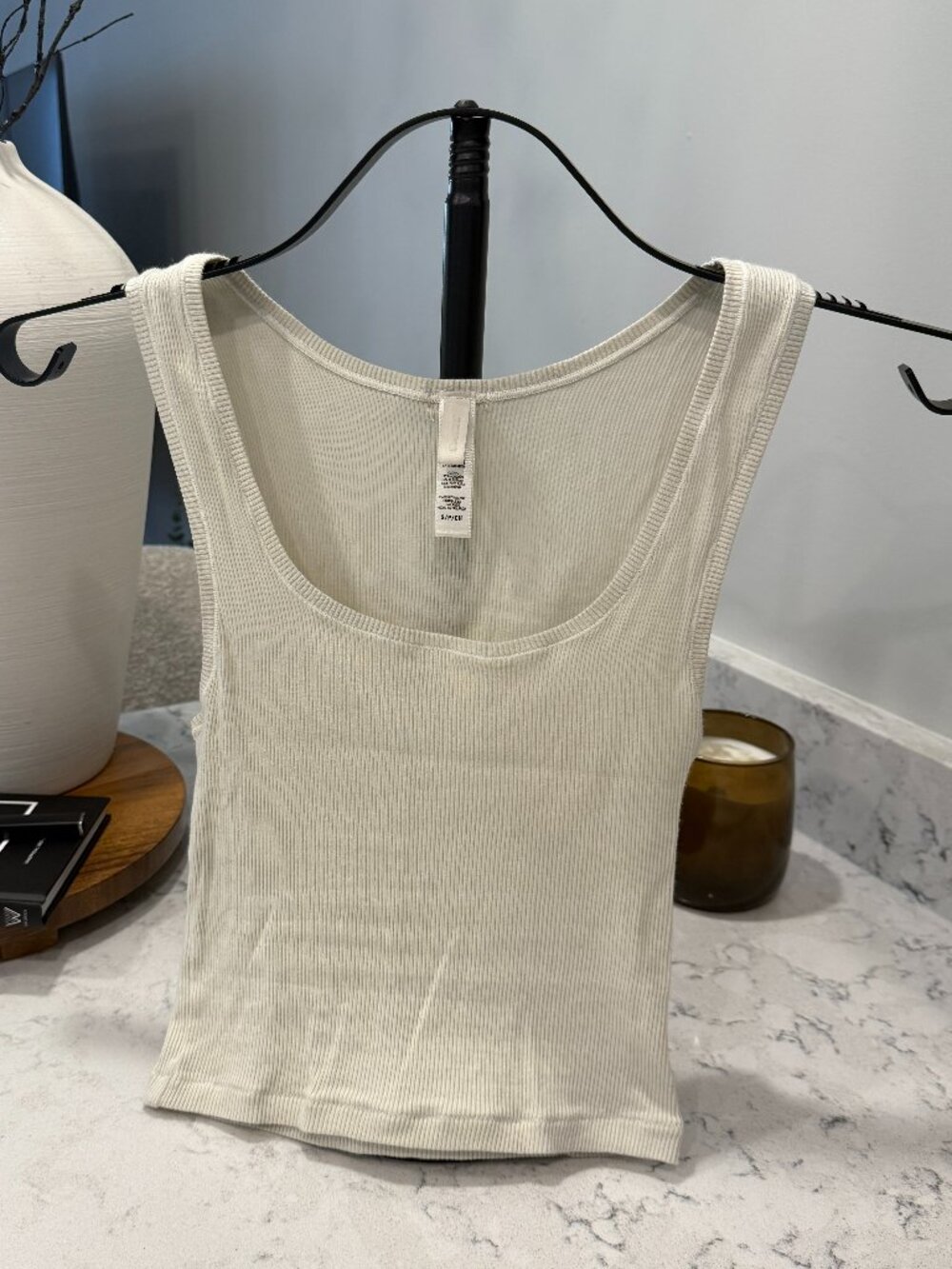 SKIMS Cotton Rib Tank/Bone - Small